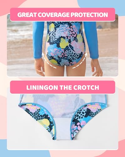 Image of Angel season Girls Swimsuits Kids Bathing Suit One Piece Swimwear with UPF 50+ Cute