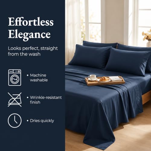 Image of Chaps King Size Sheet & Pillowcase Sets- 6 Piece, Deep Pocket, Wrinkle Free