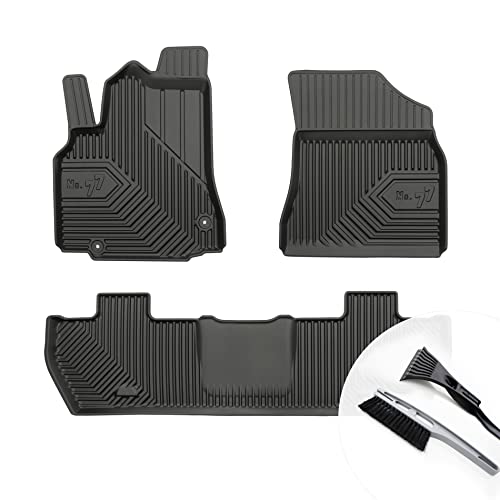 Gummimatten Auto Fußmatten mit Rand Gummi Automatten 3-teilig Set - passend für Citroen Berlingo...