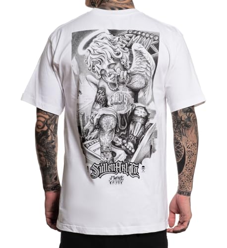 Sullen Herren Emink Artist Series Capsule Tattoo Lifestyle Graphic Standard Kurzarm Tee Weiß, Weiss/opulenter Garten, L