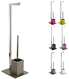 Soporte para papel higiénico con porta escobilla
