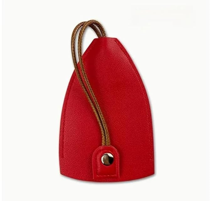 Creative Pull Out Key Case Leather Key Pouch, Large Capacity Car Key Holder with Cartoon Design, PU Leather Keychain Pouch for Smart Key Fob, Easy Access Key Cover - Multicolor-image-24