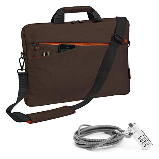 PEDEA Laptopväska"Fashion" bärbar datorväska upp till 39,6 cm (15,6 tum) axelväska med axelrem inklusive anteckningsblocklås, brun