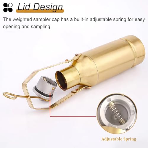 Kit d'échantillonnage d'huile en laiton robuste et bouteille 500 ml de qualité