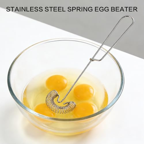 Spiral Whisk Stainless Steel Robust Whisk Sauce Stirrer Milk Mixer Nozzle Foamer Coffee Mixer 2 Pieces - Image 4
