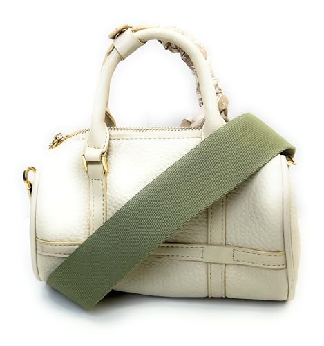 Image of Sage Green Purse Strap with Light Gold Hardware 1-1 /2 Inch Wide Solid Color Replacement Crossbody Guitar Style Shoulder Strap for Handbags Totes