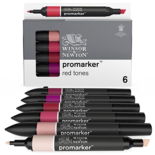 Winsor &Amp; Newton - Set 6 Rotuladores Promarker Rojos En Oferta Winsor &Amp; Newton Promarker, Tonos Rojos, Set De 6
