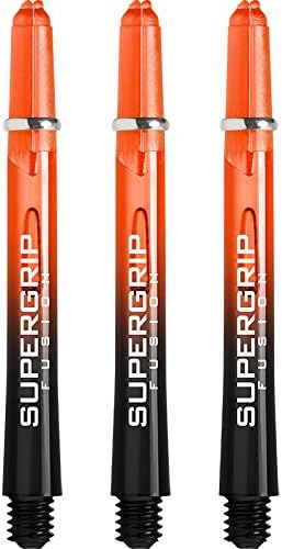 Harrows Supergrip Fusión Tallos - con anillos mecanizados - Mediano - 1 juego (3) (negro y naranja)