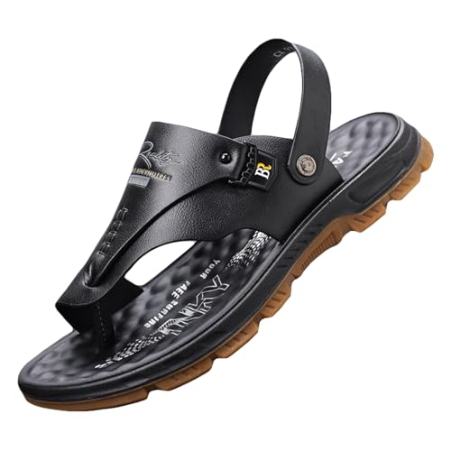 Summer Men's Bunion Sandals For Heel Pain Flat Feet,Outdoor Orthopedic Orthotic Slippers,Retro Plantar Fasciitis Flip Flops