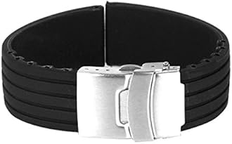 Hemobllo Waterproof Silicone Watch Band 20Mm with Quick Release Clasp Adjustable Strap for Sports and Diver Watches