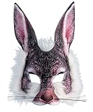 Forum Novelties Rabbit 3D Screen Print Realistic Look Soft Face Mask Fun Fur Adult Or Child