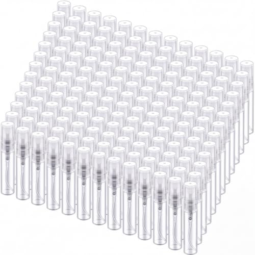 Zhehao 200 Pcs Mini Spray Bottles, Perfume Bottle, Clear Cap, 5 Ml