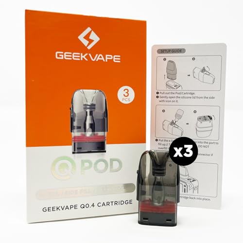 Q Pod Mesh Coil 0.4Ohm Cartridge, 3ml, 25-30W | 3er Pack | Wiederauffüllbar | ohne Nikotin
