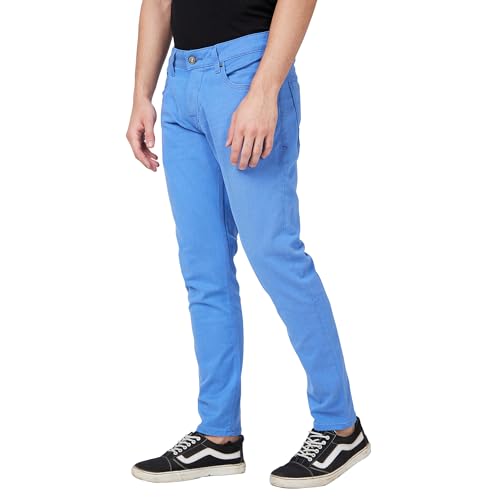 Image of Spykar Men's Kano Slim Fit Mid-Rise Jeans (Ankle Length)