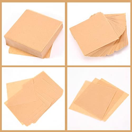 Rfvtgb 500Pcs Unbleached Parchment Paper, Greaseproof Paper Sheets Pre-Cut Parchment Baking Paper Baking Liners Non Stick Baking Parchment Fit for Half Sheet Pans, Brown and Eco-Friendly