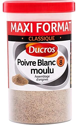 DUCROS - Poivre Blanc Moulu Classique N°8 90G - Lot De 2 - meilleure offre