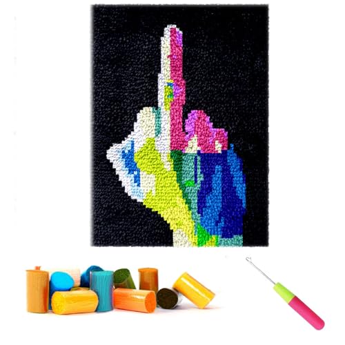 CCWORAN Rug Making Kit for Adults DIY Craft Latch Hook Rug K