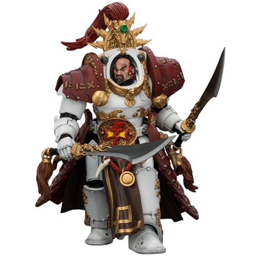 JOYTOY Warhammer 40k White Scars Qin Xa - Master of the Keshig with paired Blades‘theTails of the Dragon' 1/18 Action Figure Collect and Display Model