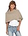 iWoo Shawl Wraps for Women Open Front Cardigan Cape Soft Poncho Sweater Casual Shawl Sweater Scarf for Fall Fashion 2025 Khaki