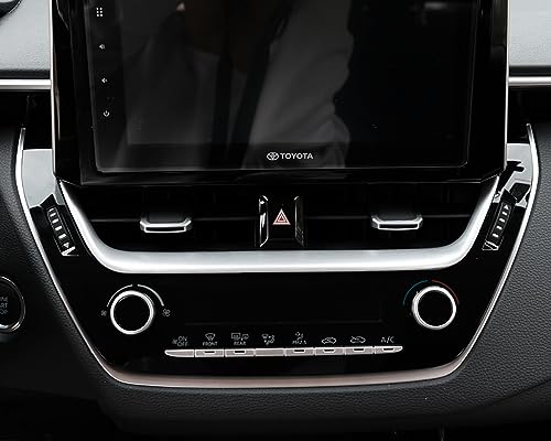 Jieosdin JE000202300029-1 Car Accessories Center Console Screen Dash Board Side Air Conditioning A/C Vent Panel Frame Cover Trim Matte Silver Fit thumb #2