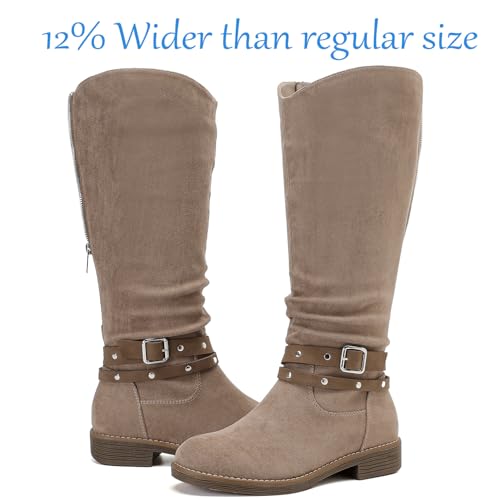 Image of Luoika Women's Extra Wide Calf Knee-High Boots