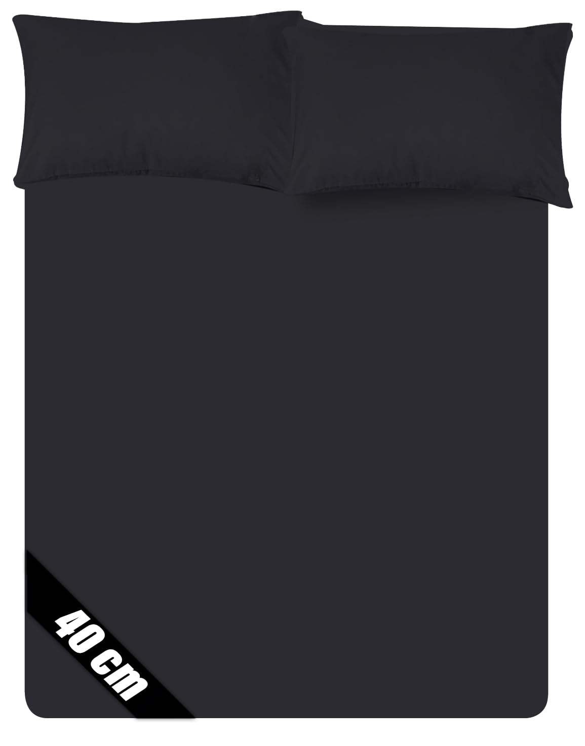 Linens World Microfiber 4FT Fitted Sheets Breathable, Anti Wrinkle 40cm Deep Pocket Black Bedding & Linen 122 X 190 CM Small Double Fitted Sheet 3/4 Bed Sheets Fitted