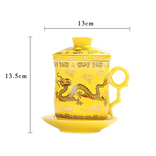 Taza de té de porcelana azul y blanca para infusión de té de hojas sueltas 3