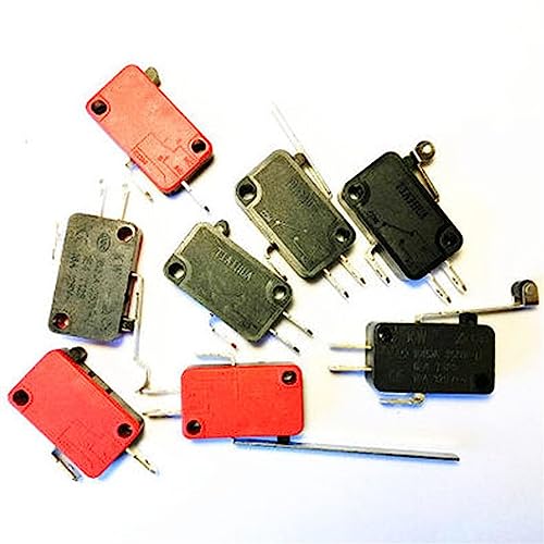 Micro interrupteur KW7 momentané avec rouleau et contact en cuivre 4.8mm pour circuit lot de 5