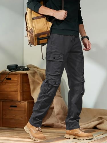 Image of Leriya Fashion Men's Cargo Pants | Multi Pocket Cotton Cargo Joggers for Men | Loose Fit Stylish Pant with Pockets | Casual Baggy Trousers & Streetwear Lower
