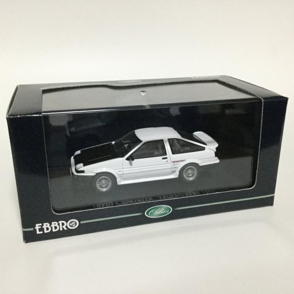 トヨタ スプリンター EBBRO 1/43 ミニカー ホワイトAE86土屋圭市