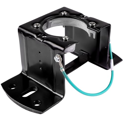 AICWIOO Universal Ceiling Fan Mounting Bracket with Ground Wire - 2.0mm Heavy Duty Steel Replacement Mount for 1 Downrods & 4 Boxes Flat & Low Slope Ceilings (10) Bracket Only