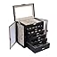 Jewelry Box for women 6-layer jewelry organizer with makeup mirror and Jewelry Box for women 6-layer jewelry organizer with makeup mirror and