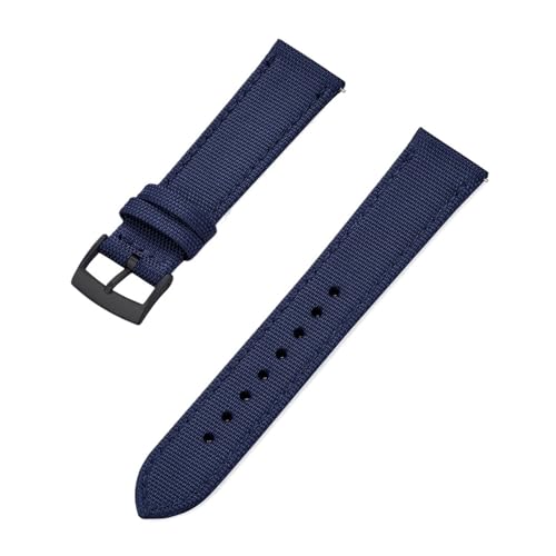 Bracelet de montre interchangeable toile cuir dégagement rapide 18mm 20mm 22mm