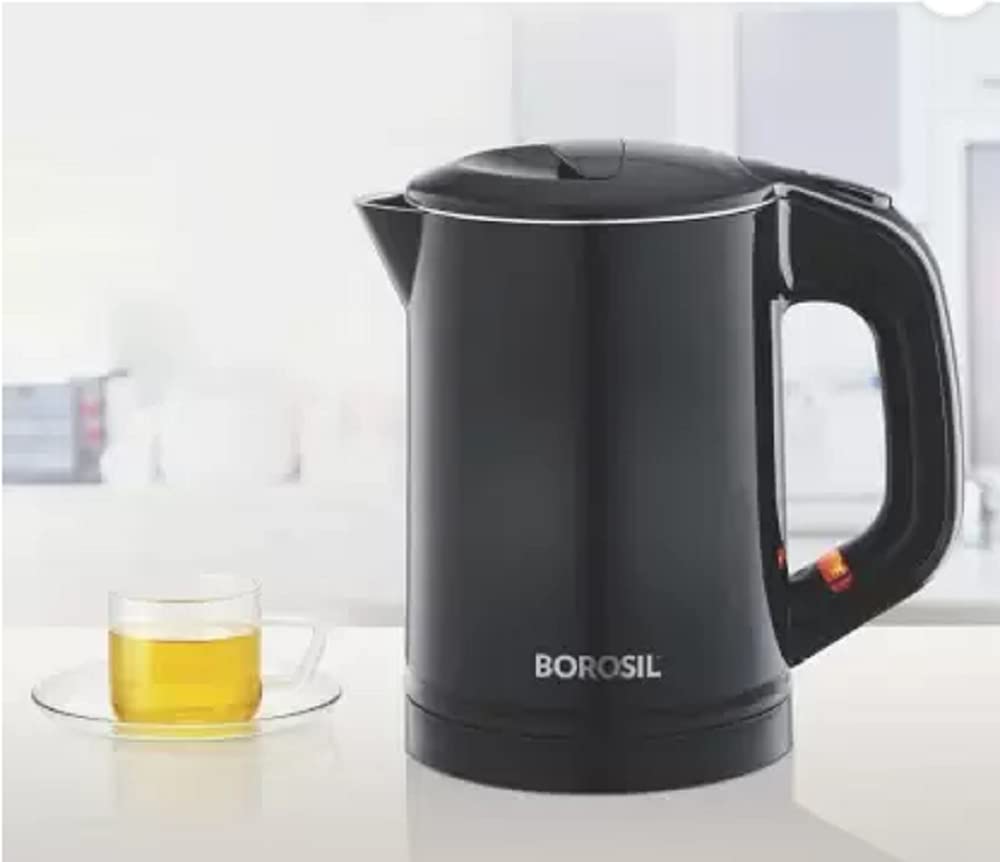 Borosil Eva Cool Touch 0.6 liter Stainless Steel Kettle Electric Kettle (Black), 750 Watts-image-31