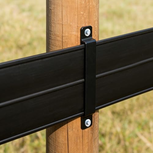 GBGS 12 Pack Flex Fence Line Post Bracket,Fits 4.25\" Width Flexible Rail Support for Horse,Cattle Ranch