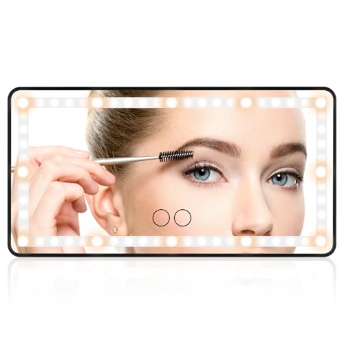 Miroir de courtoisie de pare-soleil avec batterie 1500mah rechargeable pour voiture