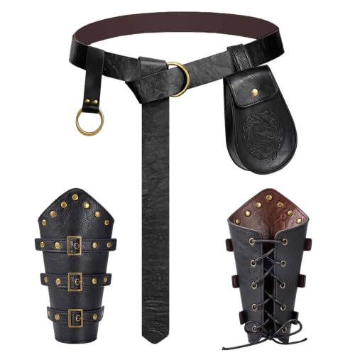 Deoynut Renaissance Costume Accessories for Men Women Knight Pirate Outfit - image 4
