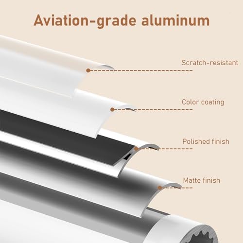 Heavy Duty Double Curtain Rod with Decorative Round Finials, 1.1mm Thick Aluminum Alloy, 30kg Load Capacity, Silent Gliding, Wall-Mounted for Bedroom, Living Room, Office (Black, 240CM)