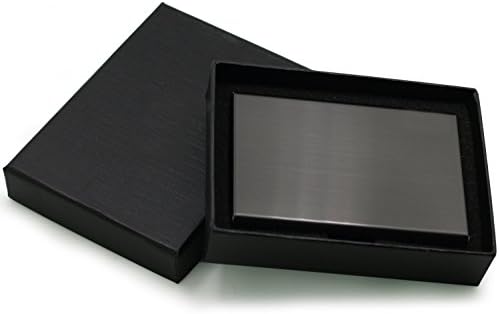 RFID Stainless Steel Wallet Credit Card Holder Protector Wallet Blocks Identity Thieves & Electronic Pickpockets (Black Stainless )