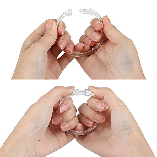 Shower Curtain Hooks Clear, 12Pcs Plastic Shower Curtain Rings, Round O Rings Hook Hanger For Bathroom Shower Curtain Liner Window Rod #TOP3