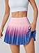 LALA BIRDS Women Pleated Tennis Skirt Inner Shorts,High Waisted Athletic Golf Skorts for Wortout Casual Summer Clothing (US, Alpha, Small, Regular, Regular, Gradient Pink Blue)