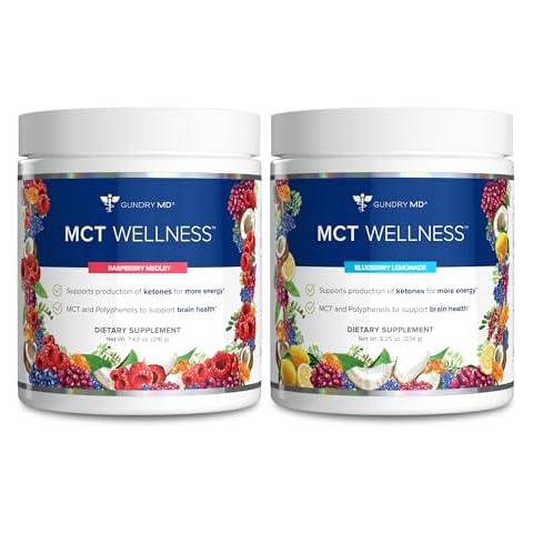 Gundry MD MCT Wellness Powder to Support Energy, Ketone Production and Brain Health, Keto Friendly, Sugar Free - (2 Pack) Cover
