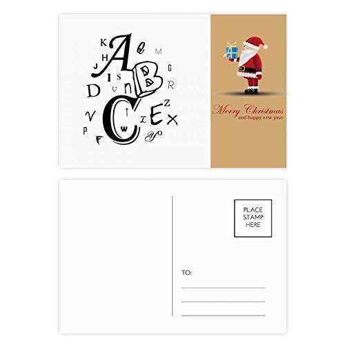 Cartes postales remerciement Père Noël ABC pour accompagner vos cadeaux