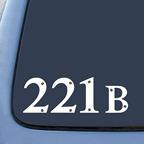 Sherlock Holmes Inpsired 221B Baker Street Sticker Decal Notebook Car Laptop 5