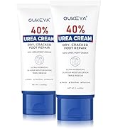 OUKEYA Urea Cream 40 Percent Tube 3 Oz, Urea Foot & Hand Cream for Dry Cracked, 40 per Urea Lotio...