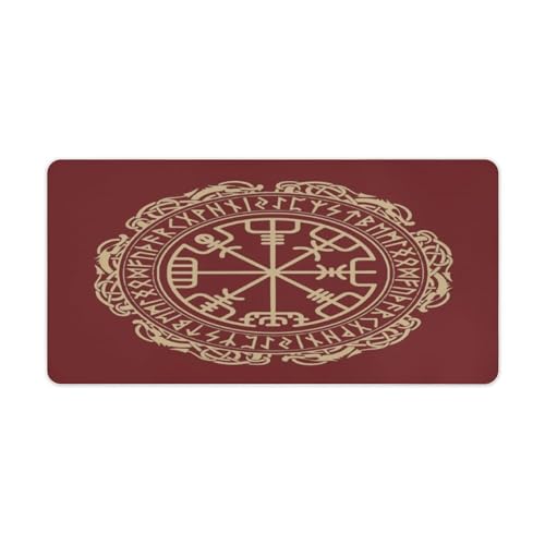 Tapis de souris viking Vegvisir rétro 30x60cm avec base antidérapante