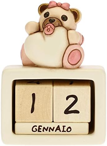 THUN Calendario perpetuo da Tavolo in Ceramica Nascita Bimba