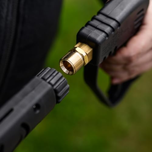 TC TECHNIC Pistolet Professionnel Haute Pression M22 avec Filetage mâle adapté aux nettoyeurs Haute Pression Compatible avec Kärcher Kränzle Kranzle Eau Froide et Chaude HD & HDS – vue 7
