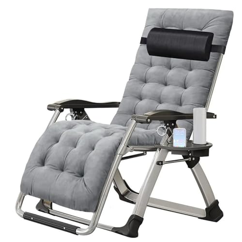 Tourtecs Folding Deck Chair, Garden Lounger, Sun Lounger, Recliner Chair, Garden Balcony, with Comfort Cushion, Very Load 200 kg (1, Grey, 72 cm) Tourtecs Folding Deck Chair, Garden Lounger, Sun Lounger, Recliner Chair, Garden Balcony, with Comfort Cushion, Very Load 200 kg (1, Grey, 72 cm)