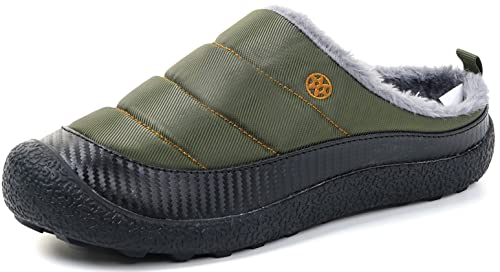 Eagsouni Mens Womens House Slippers Winter House Home Shoes With Warm Cozy Plush Lining Slip On Non-Slip Rubber Sole Indoor Outdoor #TOP28